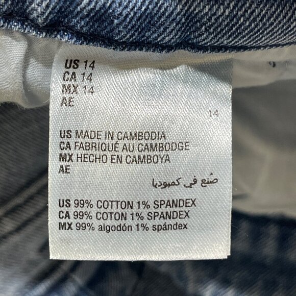 Style & Co High Rise Straight Jeans Light Wash Size 14 Fading Cotton Stretch - Picture 6 of 7